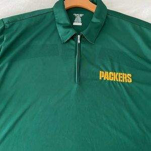 Packers zip up embroidered polo